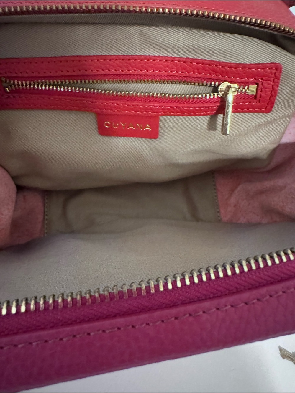 Cuyana Red Pebbled Leather Crossbody with Tassel - Picture 8 of 12